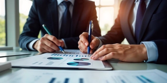 Equipo de consultores en reunión